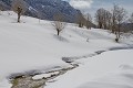 fonte des neiges sur les plateaux du Vercors Vercors 
 hiver 
 neige 
 paysage 
 ruisseau 