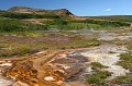 Minéraux et végétaux rivalisent de couleurs entre fumerolles et eaux bouillonnantes Islande,fumerolles 